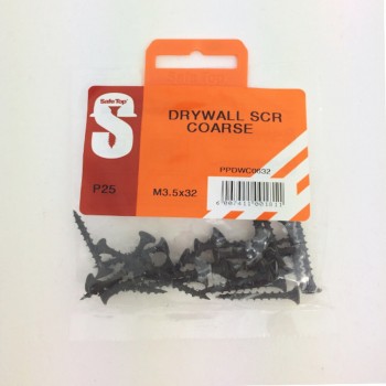 Pre Pack Drywall Screws Course M3.5 X 32mm Quantity:25