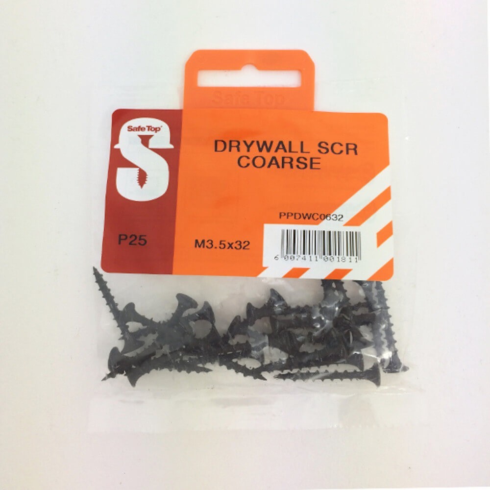 Pre Pack Drywall Screws Course M3.5 X 32mm Quantity:25 Pre Pack Drywall Screws Course M3.5 X 32mm Quantity:25