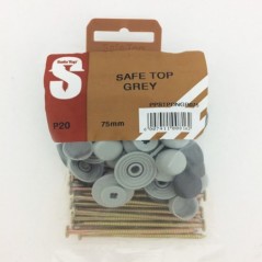Pre Pack Safetop Grey 75mm Quantity:20