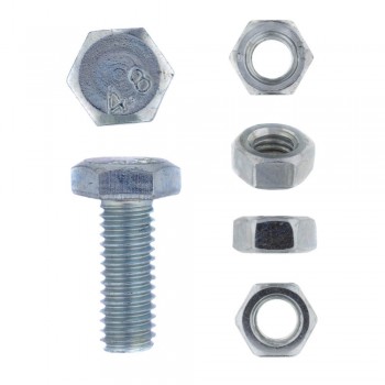Eureka Set Screw & Nut Galvanised 6x16mm Quantity:20
