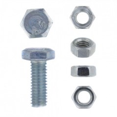 Eureka Set Screw & Nut Galvanised 6x16mm Quantity:20
