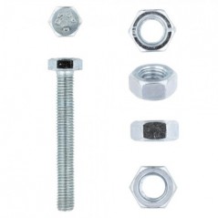 Eureka Set Screw & Nut Galvanised 8x60mm Quantity:8