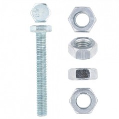 Eureka Set Screw & Nut Galvanised 10x75mm Quantity:8