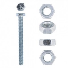 Eureka Set Screw & Nut Galvanised 10x100mm Quantity:6