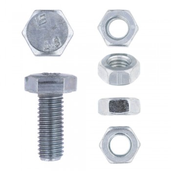 Eureka Set Screw & Nut Galvanised 10x25mm Quantity:10