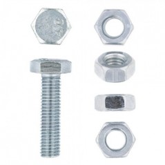 Eureka Set Screw & Nut Galvanised 10x40mm Quantity:6
