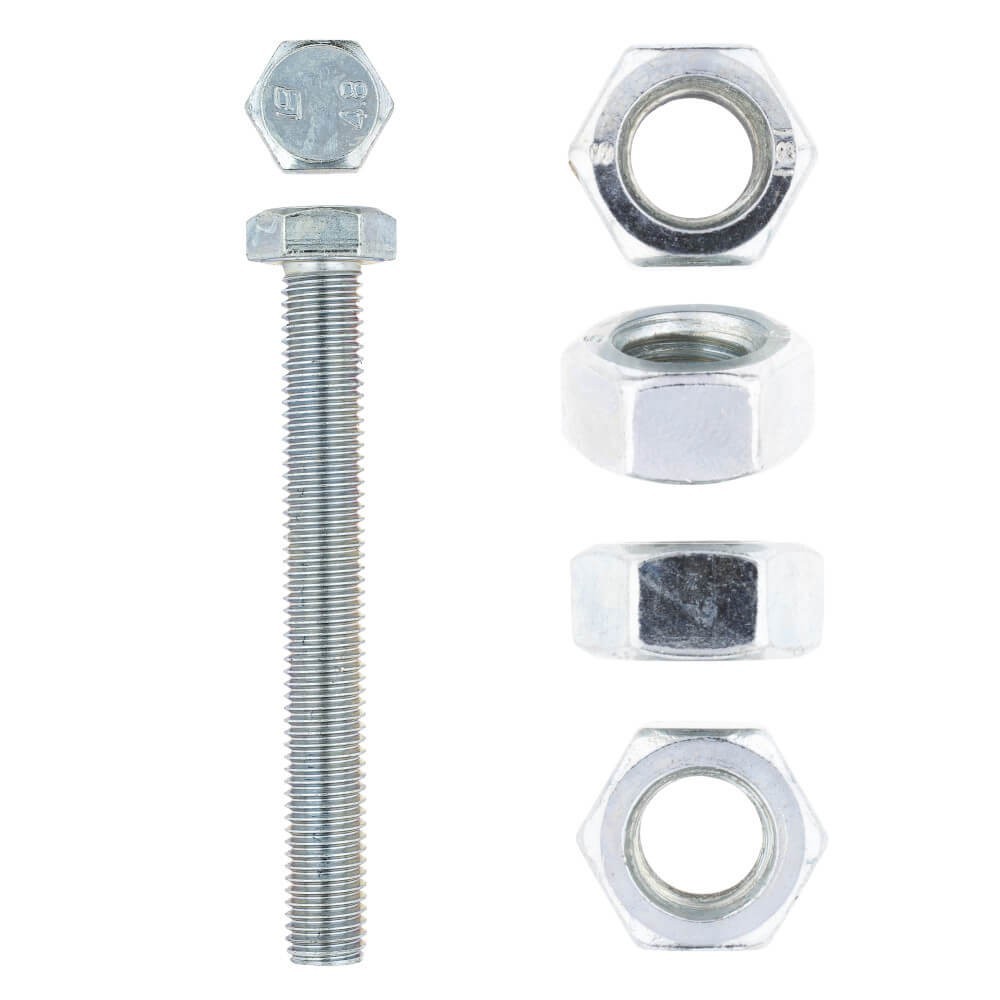 Eureka Set Screw & Nut Galvanised 12x100mm Quantity:4 Eureka Set Screw & Nut Galvanised 12x100mm Quantity:4
