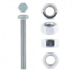 Eureka Set Screw & Nut Galvanised 12x100mm Quantity:4
