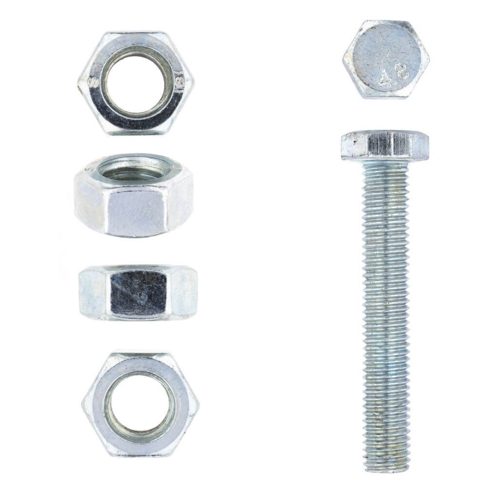 Eureka Set Screw & Nut Galvanised 12x75mm Quantity:6 Eureka Set Screw & Nut Galvanised 12x75mm Quantity:6