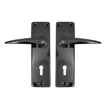6" Common Steel Handles Black Satin Plated