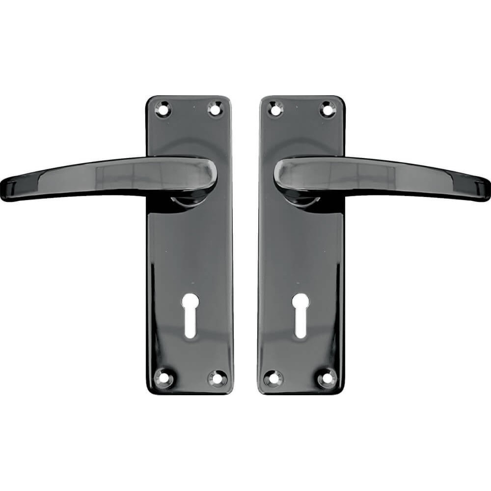 6" Ruby Steel Handles Black Satin Plated 6" Ruby Steel Handles Black Satin Plated