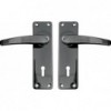 6" Ruby Steel Handles Black Satin Plated