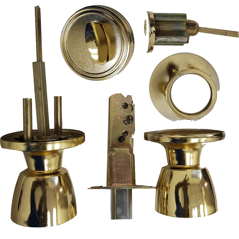 Tulip Brass Plated Combination Knobset With Deadlock Tulip Brass Plated Combination Knobset With Deadlock