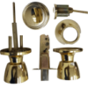 Tulip Brass Plated Combination Knobset With Deadlock