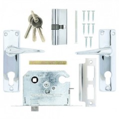 Lock Handle Chrome Plated 70mm Quantity:1