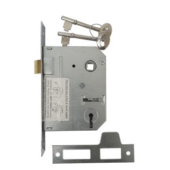 3 Lever Contractor Lock Insert Brass Plated