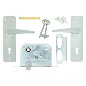 Fort Knox Satin Chrome 2-lever Handle Quantity:1