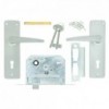 Fort Knox Satin Chrome 2-lever Handle Quantity:1