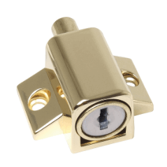 Patio Door Night Latch (push Lock) Brass Plated