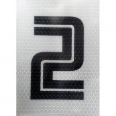 Black & White Reflective Number 2