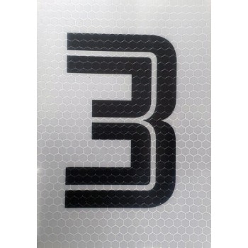 Black & White Reflective Number 3