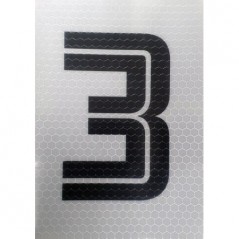 Black & White Reflective Number 3