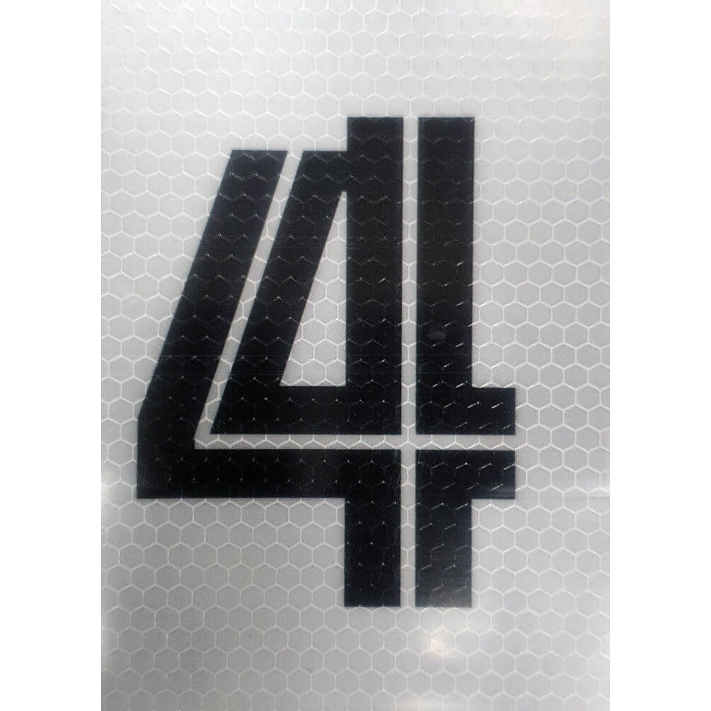 Black & White Reflective Number 4 Black & White Reflective Number 4