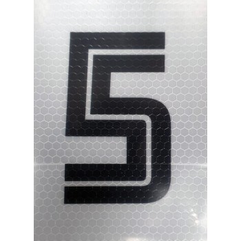 Black & White Reflective Number 5