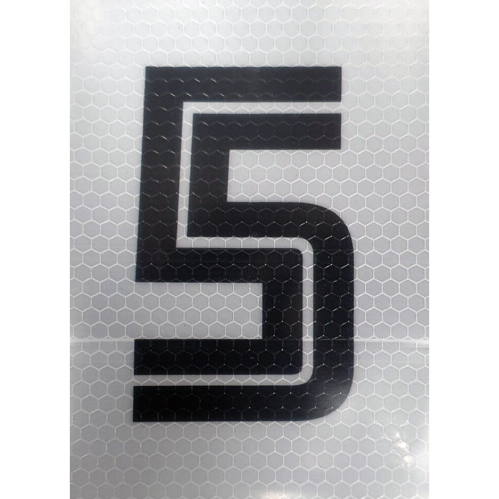 Black & White Reflective Number 5 Black & White Reflective Number 5