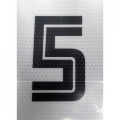 Black & White Reflective Number 5