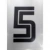 Black & White Reflective Number 5