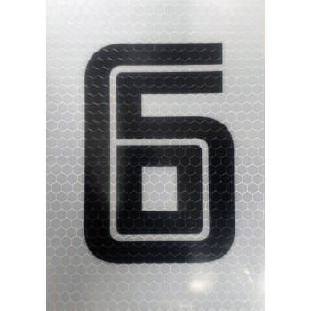 Black & White Reflective Number 6