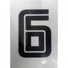 Black & White Reflective Number 6