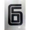 Black & White Reflective Number 6