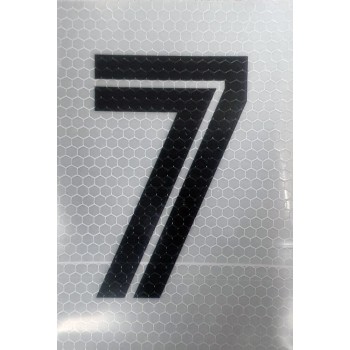 Black & White Reflective Number 7