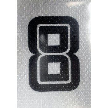 Black & White Reflective Number 8