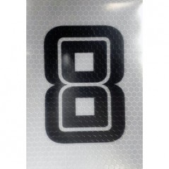 Black & White Reflective Number 8