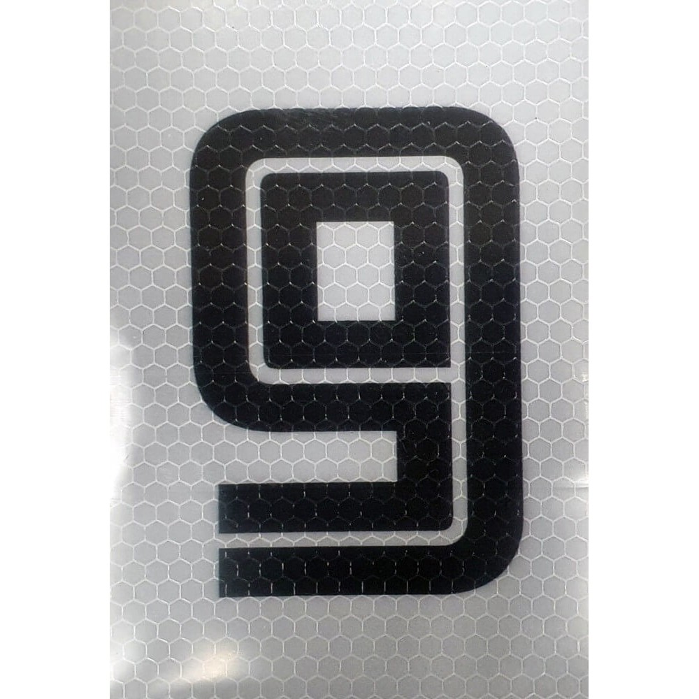 Black & White Reflective Number 9 Black & White Reflective Number 9