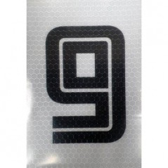Black & White Reflective Number 9