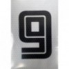 Black & White Reflective Number 9