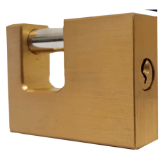 60mm Brass Insurance Rectangular Padlock