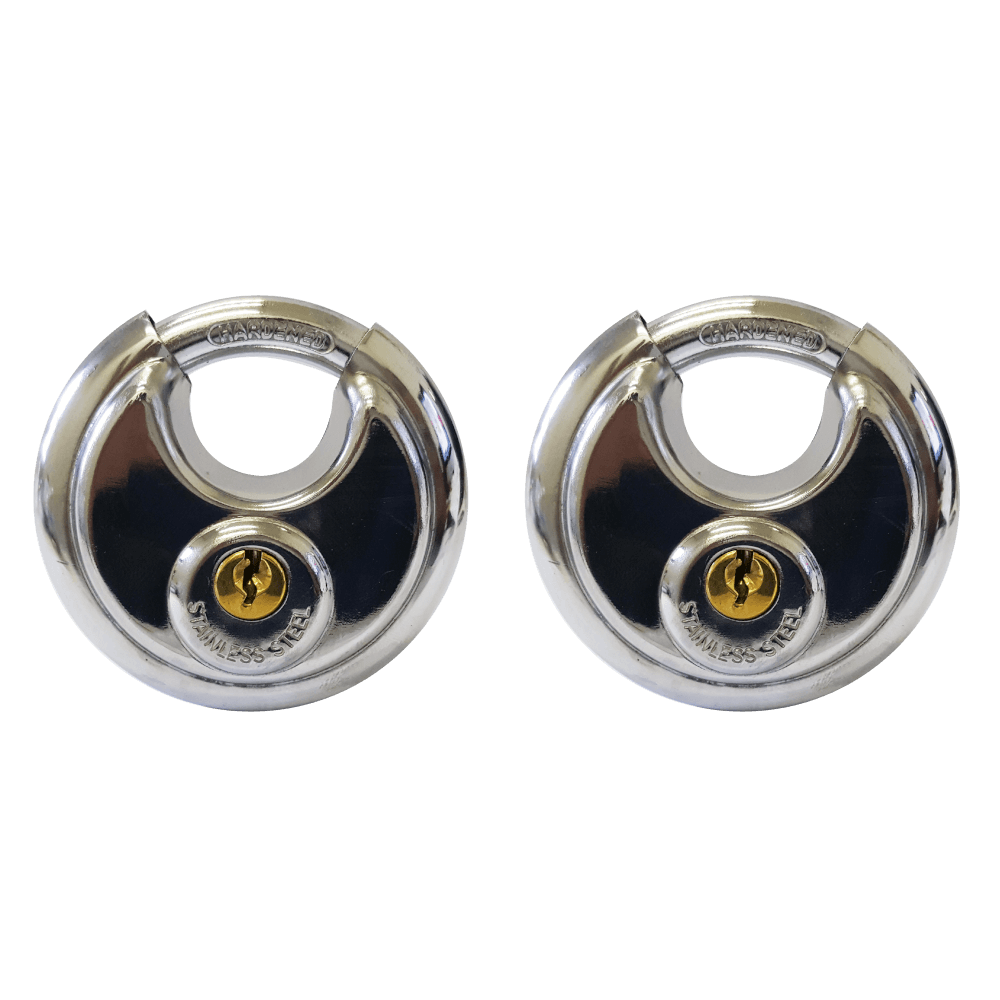 70mm Stainless Steel Keyed-alike Discus Padlocks Quantity:2 70mm Stainless Steel Keyed-alike Discus Padlocks Quantity:2
