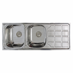 Kitchen Sink Square Double Bowl Drop In