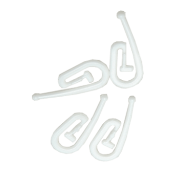 50 White Nylon Hooks