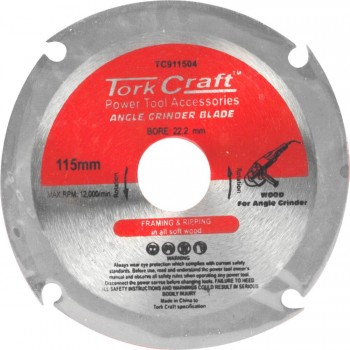 Wood Blade, 4 Teeth 115mm X 22.23mm For Angle Grinder