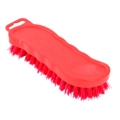 Scrub Brush S Shape Plastic Handle V/col
