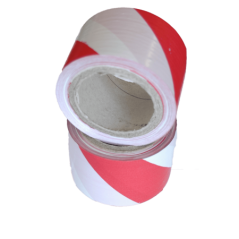 Red/white Barrier Tape 75mm Wide X 50mic X 100m Per Roll
