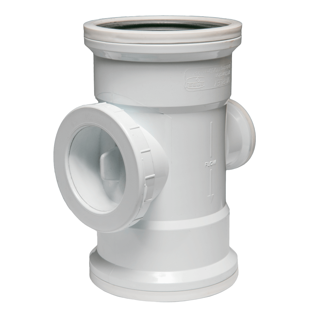 Soil & Vent Junction Sabs Red Acc Heel 95deg 110mm Soil & Vent Junction Sabs Red Acc Heel 95deg 110mm