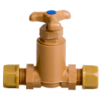 Plastic Brown Cxc Stop Tap 15mm