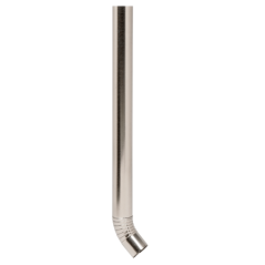 Downpipe Round Galvanised Crimped Shoe 2700x75x04mm